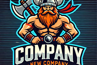 do make powerful viking mascot logo with unlimited revisions