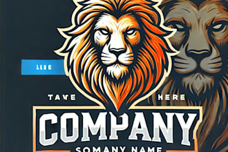 do design majestic lion mascot logo with unlimited review