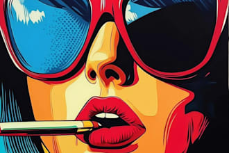 draw comic pop art portrait