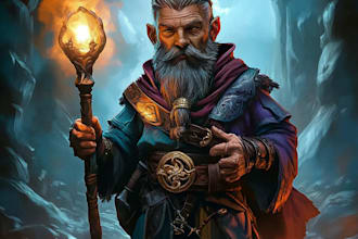 draw your game art dnd character illustration