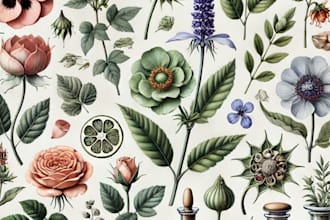 make a botanical illustrations art for you