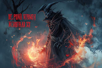 draw fantasy or horror character illustration