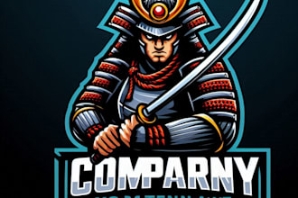 do make custom samurai mascot logo with express delivery