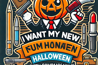 do design fun halloween mascot logo with unlimited review