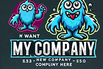 do make monster mascot logo design with express delivery