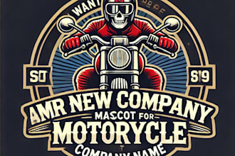 do awesome motorcycle mascot logo design with 1 day delivery