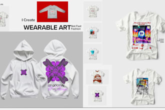design luxury streetwear and tshirt graphics with fashion design expertise