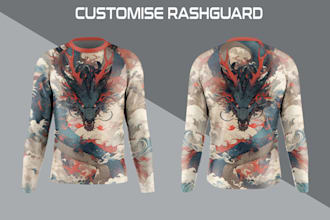 do custom rashguard design for bjj and MMA