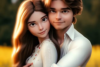 recreate your picture into disney style 3d portrait
