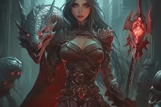 do your dnd character art in a vintage style