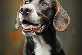 draw a beautiful portrait of your pet, cat,dog