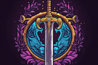make original medieval, fantasy, rpg, mmorpg game logo title