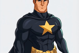 draw you as a superhero marvel or dc character