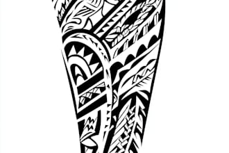 create your custom tribal polynesian tattoo sleeve
