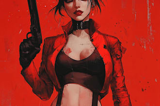 draw a cover art or comic cover art