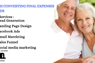 design final expense landing page generate hot final expense leads, ads, website