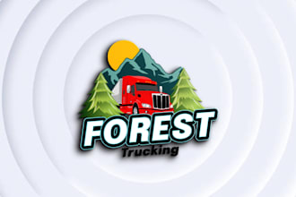 do logo design trucking logistics delivery mechanic racing transports