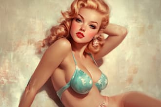 make a pin up girl and pin up girl illustration