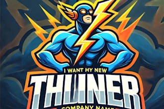 do make thundar mascot logo  design with unlimited review