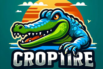 do wonderful crocodile logo mascot design with business