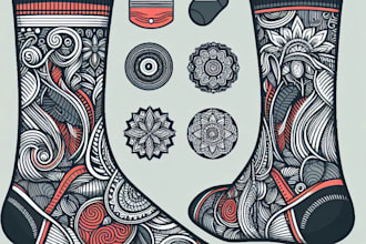 make a unique socks design for you