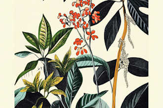 design a beautiful botanical or floral illustration