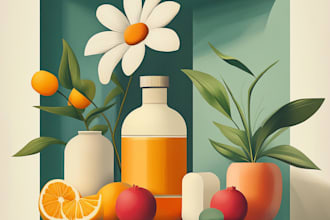 draw professional product illustrations line art