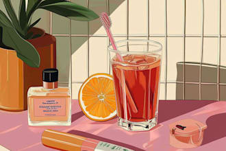 draw simple line art illustration of your image, product,