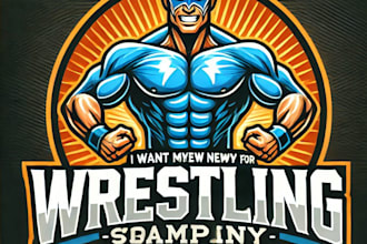 do make wrestling logo mascot design with 1 day delivery