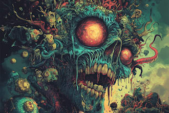 make amazing dark art, psychedelic stoner illustration