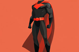 illustrate superhero character art