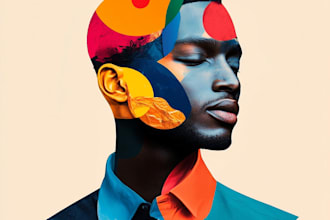 paint expressive colorful abstract portraits