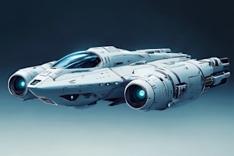 do spaceship, sci fi illustration and sci fi art
