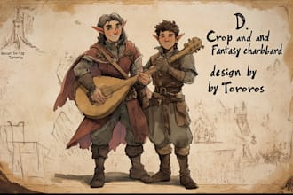 draw a fantasy character for dnd or similar