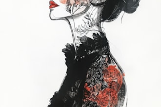 draw watercolor fashion illustration in procreate