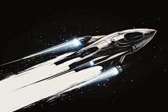 create a sci fi art, spaceship and illustration for you