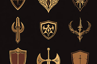 make medieval, fantasy, rpg, rustic, scifi and game logo