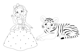 draw coloring children book illustration