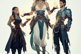 make a game character for dnd art