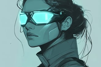 sketch of your character, sci fi fantasy, cyberpunk