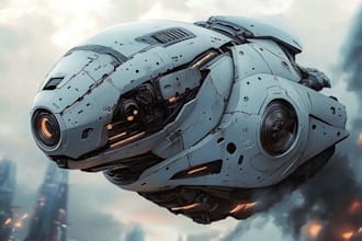 make best sci fi art spaceship or any vehicle design for you