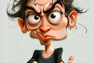 draw digital caricature from your photo