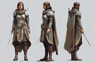 draw a d and d character art illustration for you