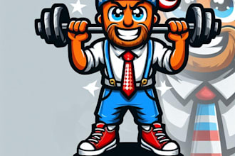 do wonderful patriotism mascot logo design with unlimited review