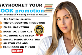 do professional book promotion ebook marketing and booktok for kindle