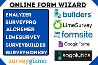setup limesurvey alchemer surveymonkey surveybuilder formsite enalyzer surveypro