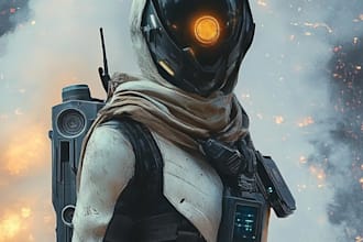game character or sci fi game character art for you