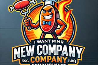 do wonderful BBQ mascot logo design with 1 day delivery