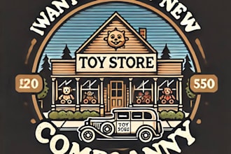 do make toy store vintage logo design with your choice