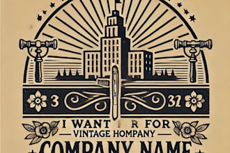 do make vintage hotel logo design with unlimited review